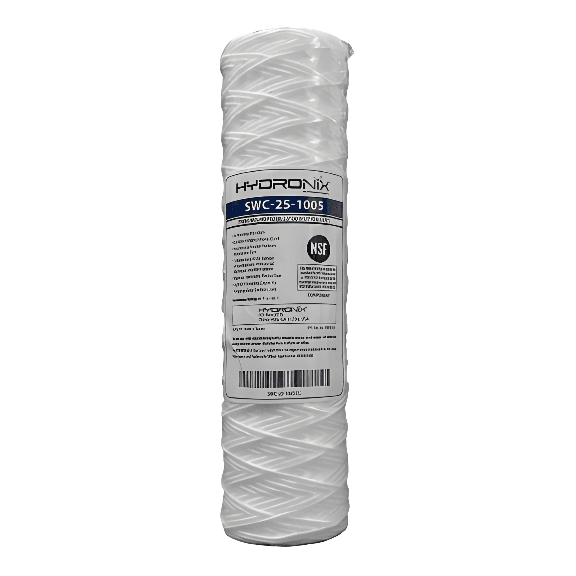 Filtro cartucho Hydronix, polipropileno hilado, 2.5×30″, desde 1 hasta 30 micras.
