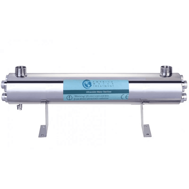Sistema UV marca AWT, acero inoxidable, 55 watts, ros 3/4″, 12 GPM.