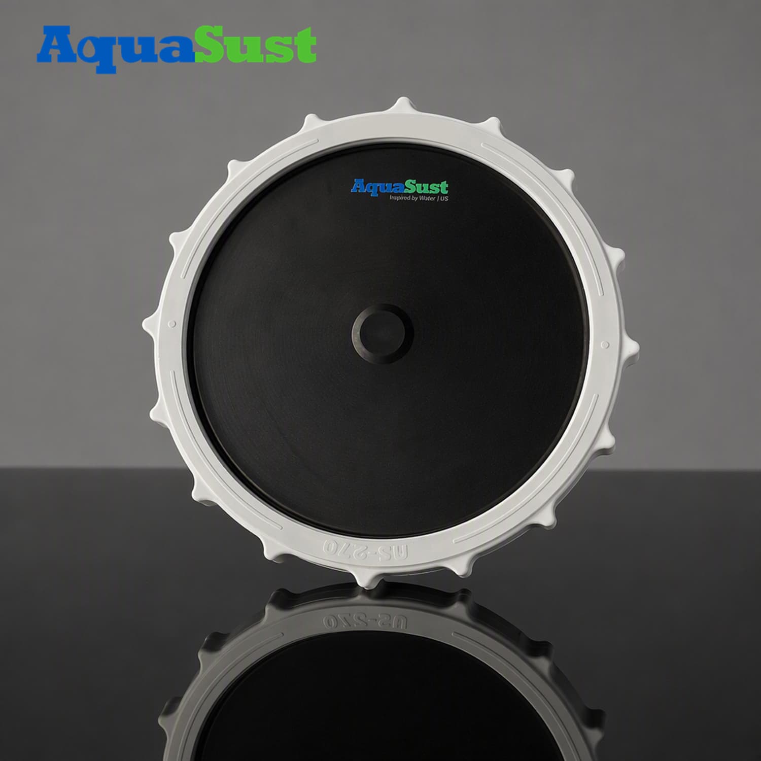 Difusor de disco de burbuja fina AquaSust, modelo AS-DD270 Pro, 270 mm (9″), membrana EPDM.