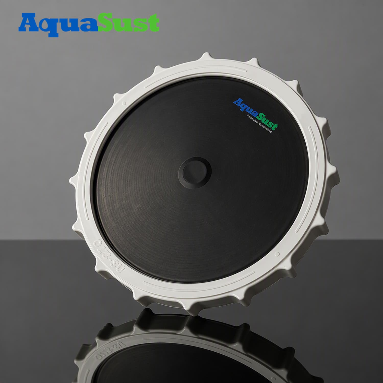Difusor de disco de burbuja fina AquaSust, modelo AS-DD350 Pro, 350 mm (12″), membrana EPDM.