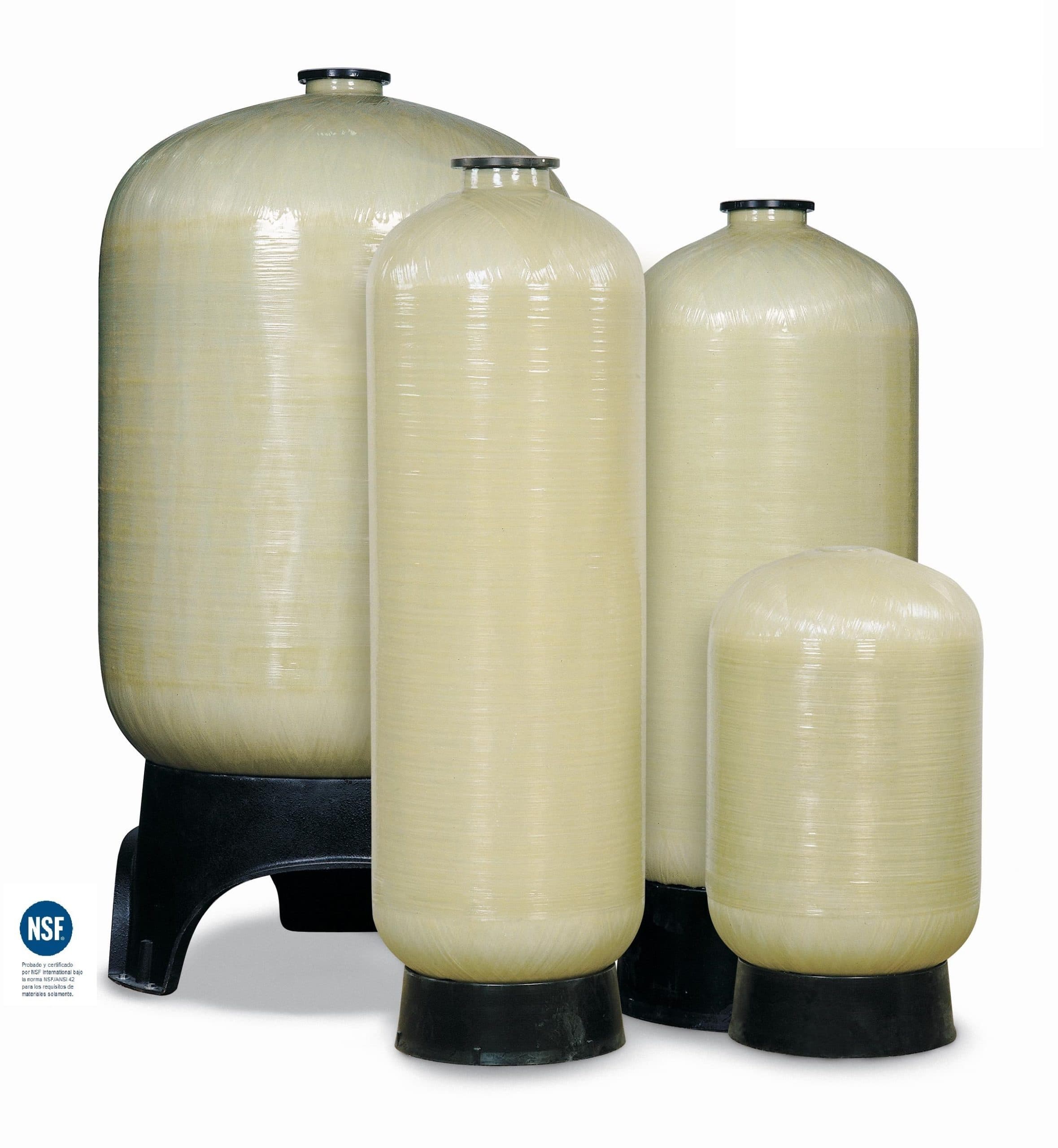 Tanque de presión Aquatrol para filtro o suavizador. Fibra de vidrio, 42×72″, 30 pies cúbicos, 6″ T 6″ B.