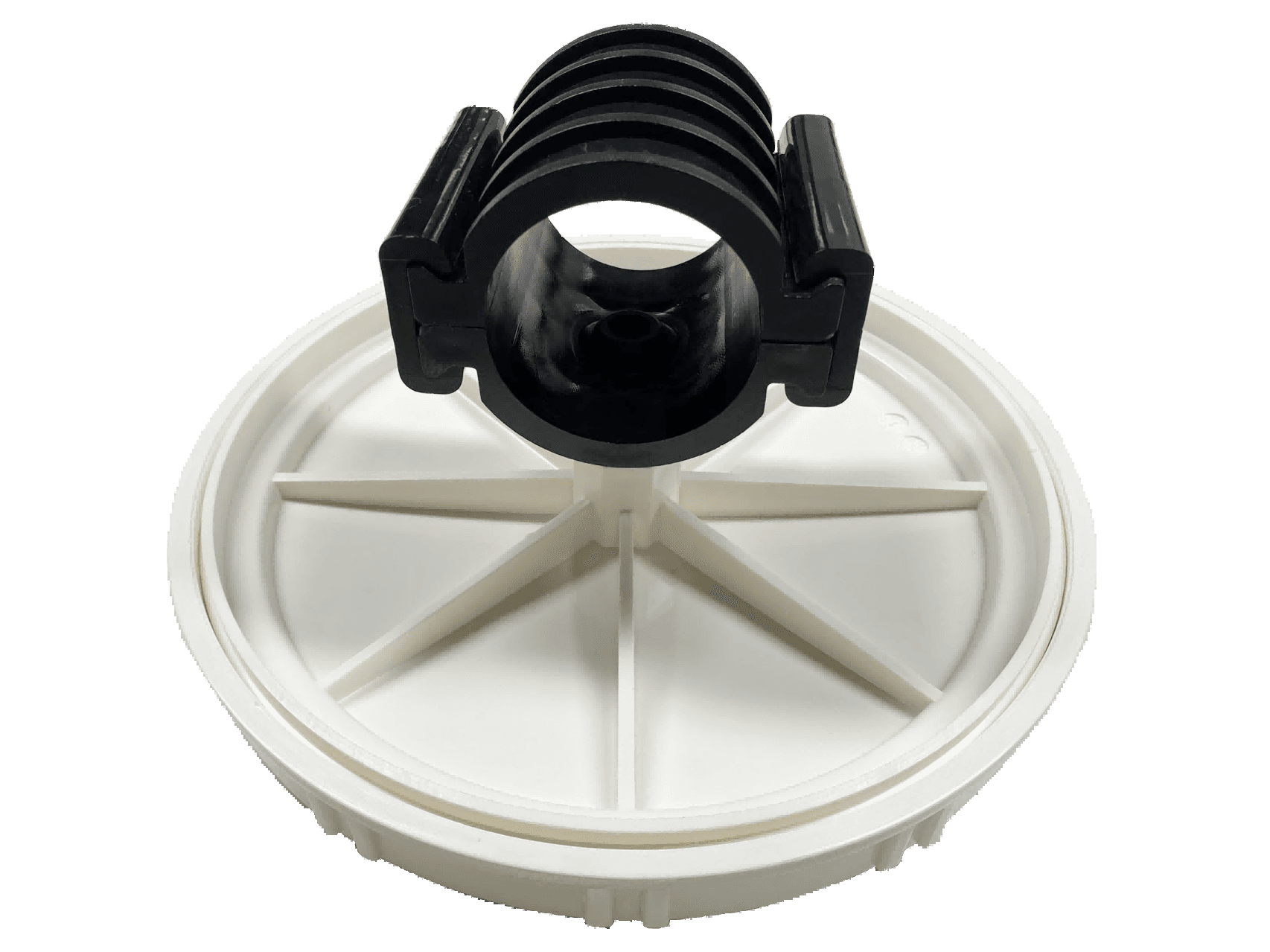 Silleta de conexión rápida AquaSust para difusor de disco, tubo Ø50 mm, rosca 3/4″ hembra.
